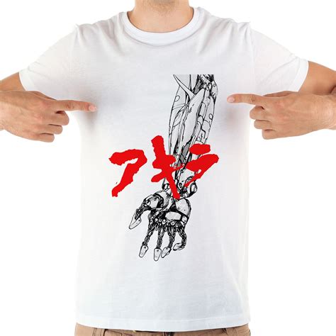 Anime Akira Arm Tetsuo Funny Manga T Shirt Men Streetwear Unisex T Shirt Summer New White Casual