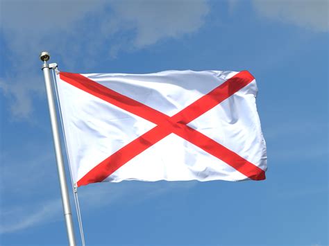 Die flagge des staates alabama hat einen weißen hintergrund, auf dem ein rotes diagonalkreuz (andreaskreuz) zu sehen ist. Alabama Flagge kaufen - FlaggenPlatz Online Shop