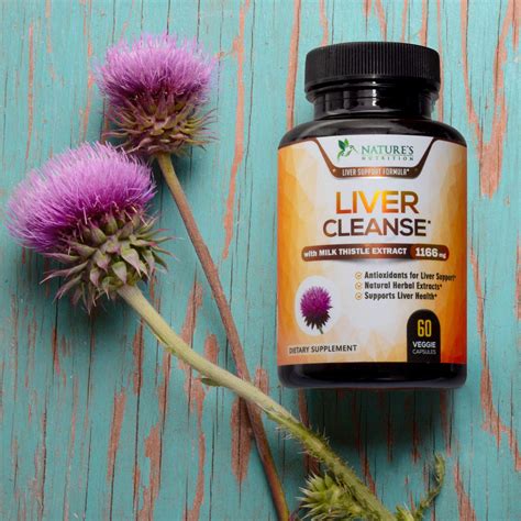 Gentle Liver Cleanse And Detox Milk Thistle Extract Formula 1166mg Natural Liver Support