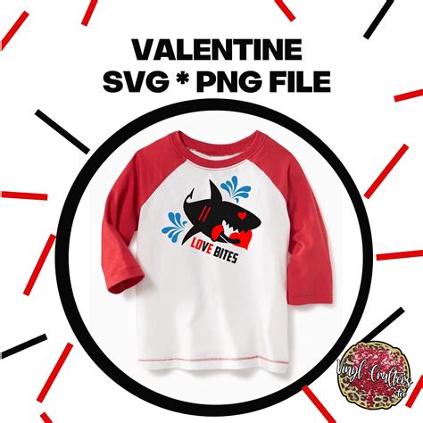 Boys Valentine SVG for Shirt Shark Valentine Love Bites | Etsy in 2021
