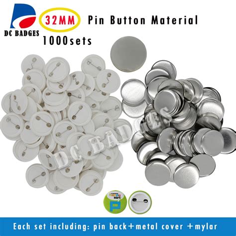 1000sets Of 32mm Blank Pin Button Badge Material In Button And Badge