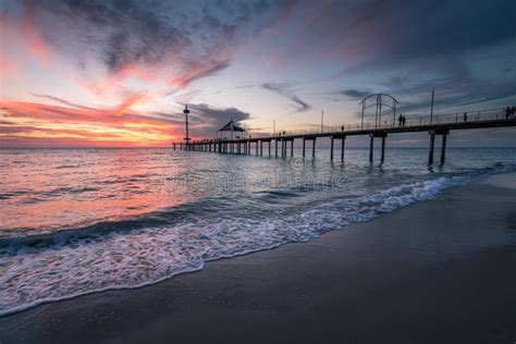 Sunset At Brighton Jetty Adelaide South Australia Stock Photo Image
