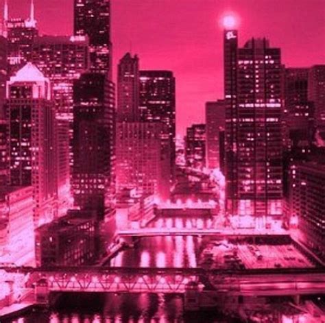 Pink Neon City Wallpaper