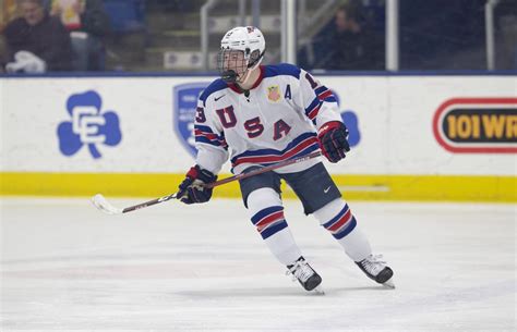 Team leopold forward cole caufield (14) celebrates his 3rd period goal during the usa hockey. DLB NHL draft 2019: Cole Caufield, the small one with ...
