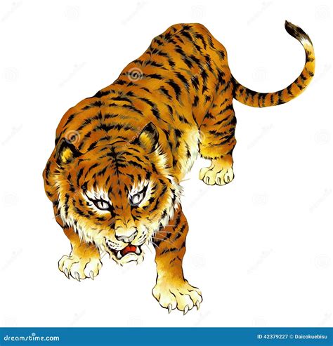 Tigre japonês ilustração stock Ilustração de besta predador 42379227