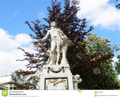 Statue Of Wolfgang Amadeus Mozart In Burggarten Vienna