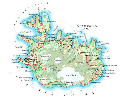 Maps Of Iceland Detailed Map Of Iceland In English Tourist Map Of