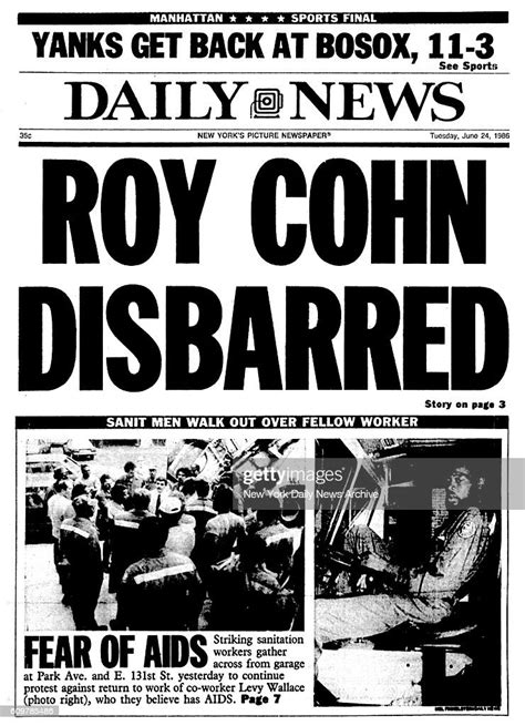 New York Daily News Front Page Tuesday June 24 Roy News Photo Getty
