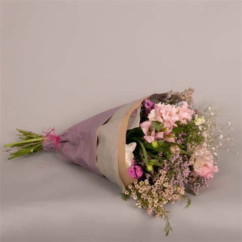 Wrapped Floral T Bouquet Mauras Cottage Flowers