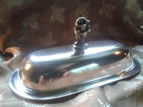 Rogers Bros Silver Plate Butter Dish Lid Etsy Butter Dish Silver Plate Plates