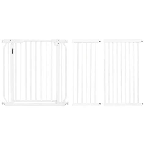 Baby Safe Metal Safety Led Gate W Extension 3045 Cm White