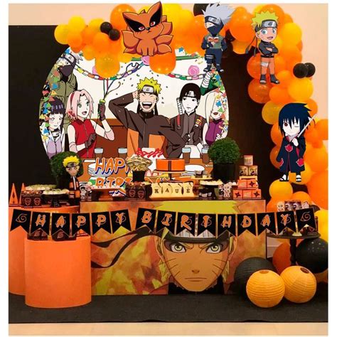Kit Decorativo Cumpleaños Naruto Cumpleaños De Naruto Fiesta Naruto Decoracion De Cumpleaños