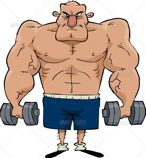 Cartoon Muscle Man Drawing At Getdrawings Free Download