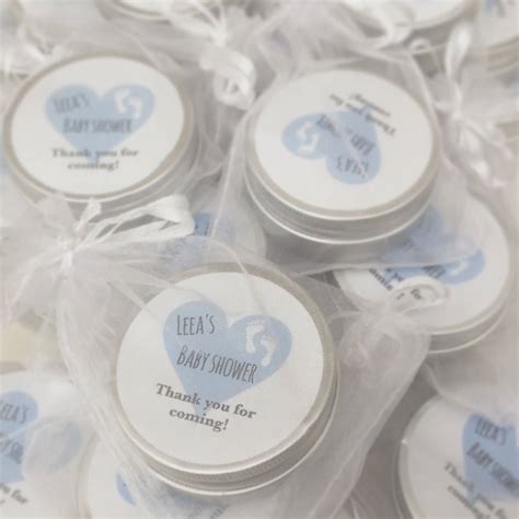Set Of 10 Candle Personalised Baby Shower Favours Soy Favour Etsy