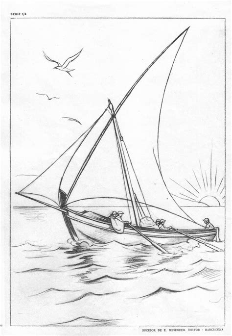 Creative Bookmarks Pencil Shading Emilio Sailing Ships Art Painting