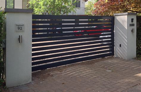 See more ideas about modern gate, gate design, door gate design. Sliding Aluminium Gate Installed in Aspley Heath