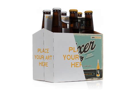 Six Pack Beer Bottle Carrier Mock Up ~ Product Mockups On Creative Market