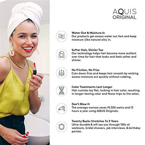 Aquis Original Hair Towel Ultra Absorbent And Fast Drying Microfiber