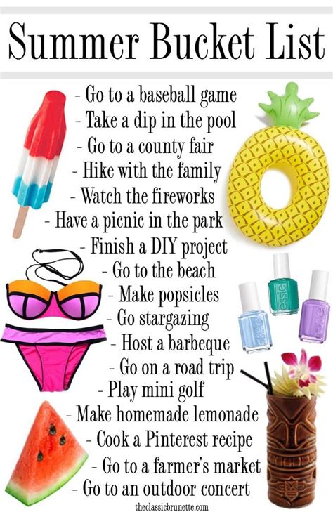 The Ultimate Summer Bucket List For 2016 Summer Fun List Ultimate