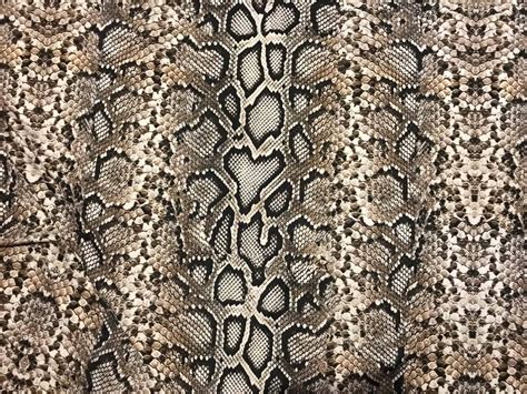 Python Jersey Fabrichaute Couture Fabricbrown Snakeskin Etsy