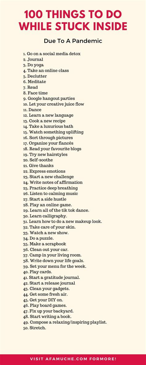 100 things to do when you re stuck at home 100 things to do things to do when bored things