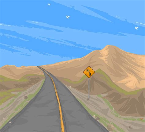 Country Road Scenery Vector Eps Ai Uidownload