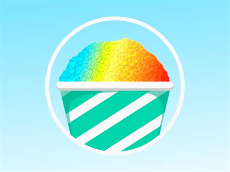 Rainbow Snow Cone by W. A. Reich on Dribbble png image