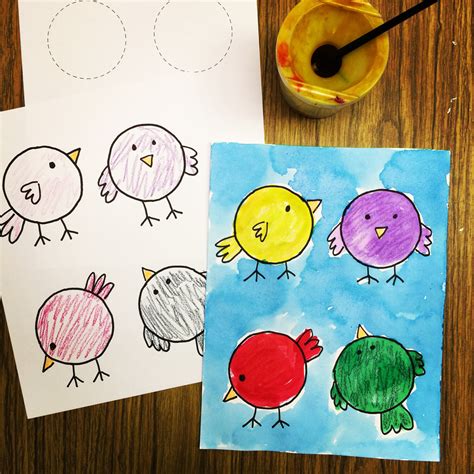 Prek Painting Little Birdies · Art Projects For Kids