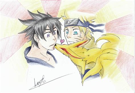 Naruto X Sasuke Kyuubi Kiss Speedpaint Dawn By Leyla Ayadi On Deviantart