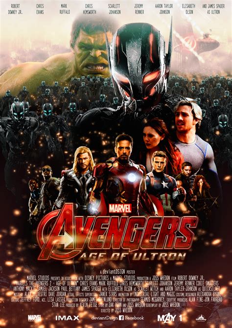 Avengers Age Of Ultron Movie Poster Self Made By Ddsign On Deviantart