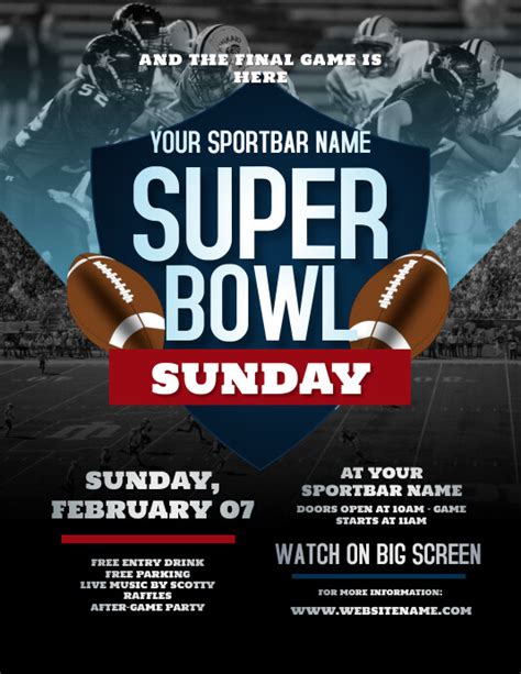 Copia De Super Bowl Sunday Flyer Postermywall