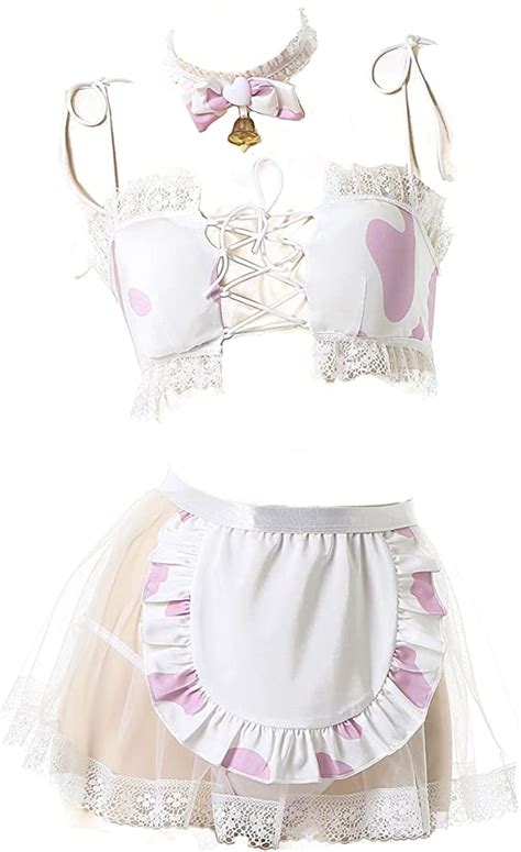 Jasmygirls Sexy Kuh Cosplay Dessous Kostüm Maid Outfit Anime Bikini