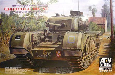 Afv Club Af35s52 British Infantry Tank Churchill Mkiv With Ordnance Of