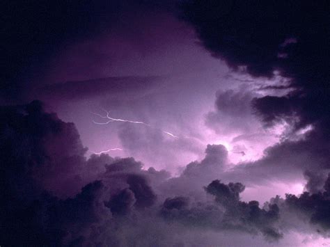 Stormy Skies Purple Thunderstorm Storms Storm Clouds Hd Wallpaper
