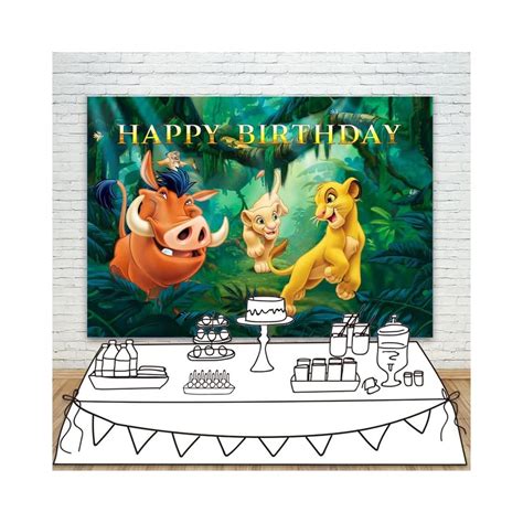 Lion King Backdrop For Birthday Party 5x3 Jungle Ubuy India