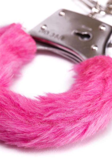Hot Pink Faux Fur Handcuffs Ann Summers