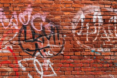 Graffiti Brick Wall Drawing