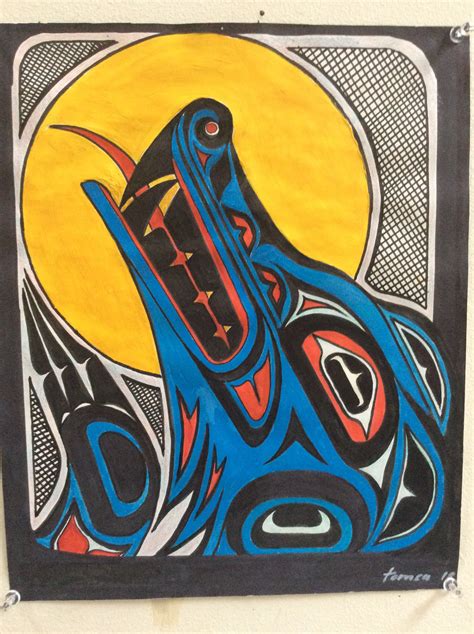 Wolf Singing To The Moon By Stephen Tomsu In 2022 Native Art Haida Art Indian Artwork