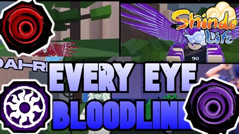 Every Eye Bloodline In Shindo Life Youtube