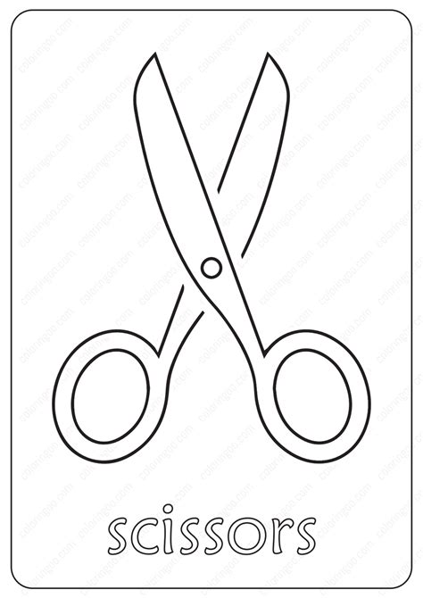 Scissors Coloring Page Sketch Coloring Page