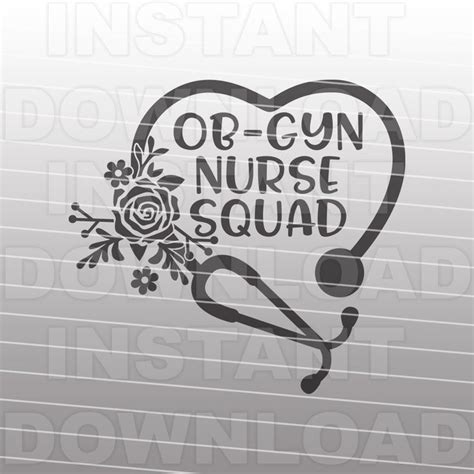 A Stethoscope With The Words Od Gyn Nurse Squad On It