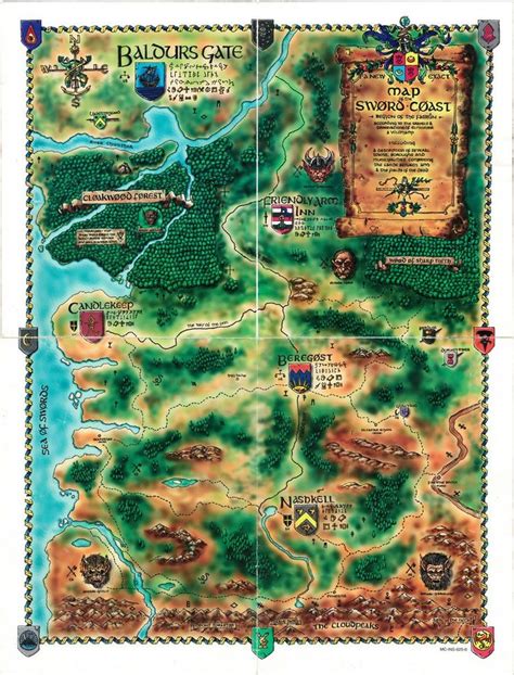 Baldurs Gate World Map Whole By Shade Os Fantasy World Map