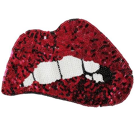 Lip Shaped Plastic Clothes Sequins Patches Clothes Patching Accessory