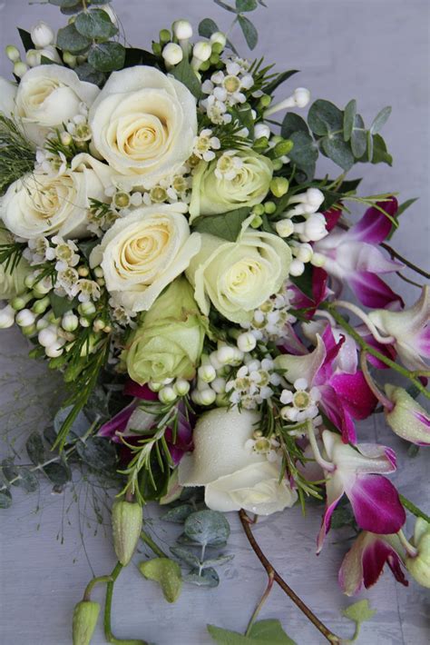 The Flower Magician Ivory And Fuschia Pink Trailing Wedding