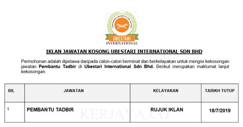 Its subsidiaries include bioalpha international sdn. Permohonan Jawatan Kosong Ubestari International ...