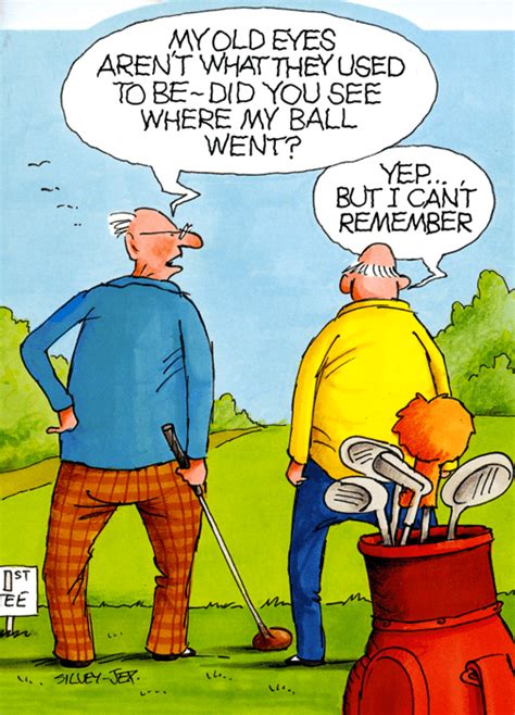 Humorous Golf Card Wrinklies See Where My Ball Went Comedy Card
