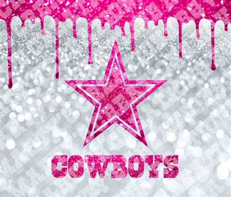 Cowboys Pink Glitter Wrap For Sublimation Dallas 20 Oz Skinny Etsy