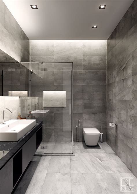 Modern Gray Bathroom Interior Design Ideas