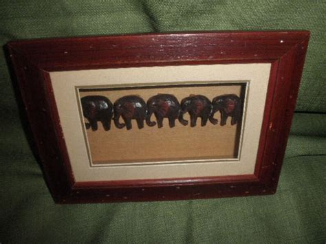 Shadow Box 3D Elephants Decoration Wood | Etsy