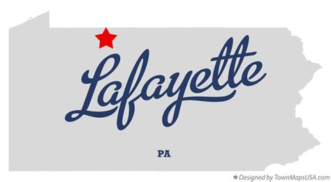 Map Of Lafayette Pa Pennsylvania